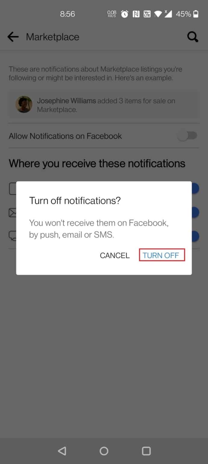 How to Turn Off Facebook Marketplace Notifications TechCult
