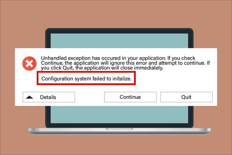Fix Configuration System Failed to Initialize on Windows 10 TechCult