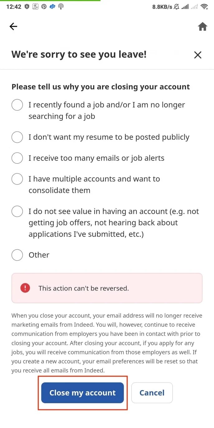 How to Delete Indeed Account Permanently TechCult