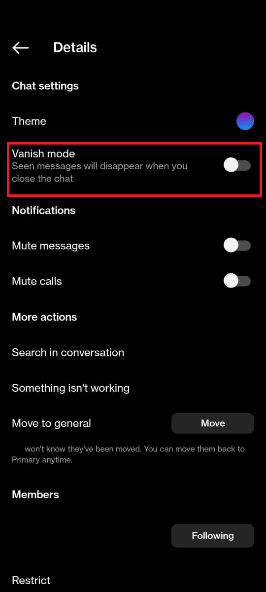 How to Turn Off Vanish Mode on Instagram TechCult