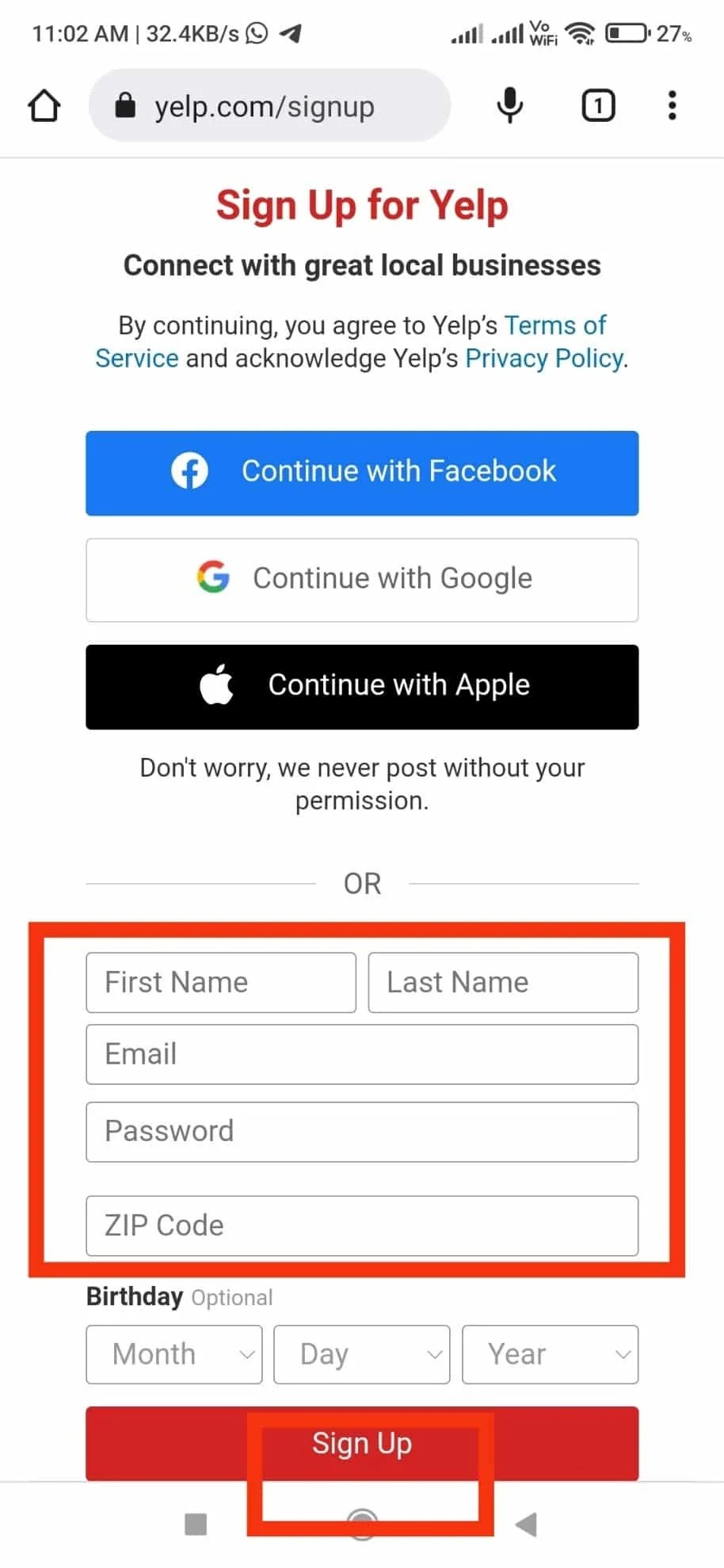 How to Create Account on Yelp TechCult