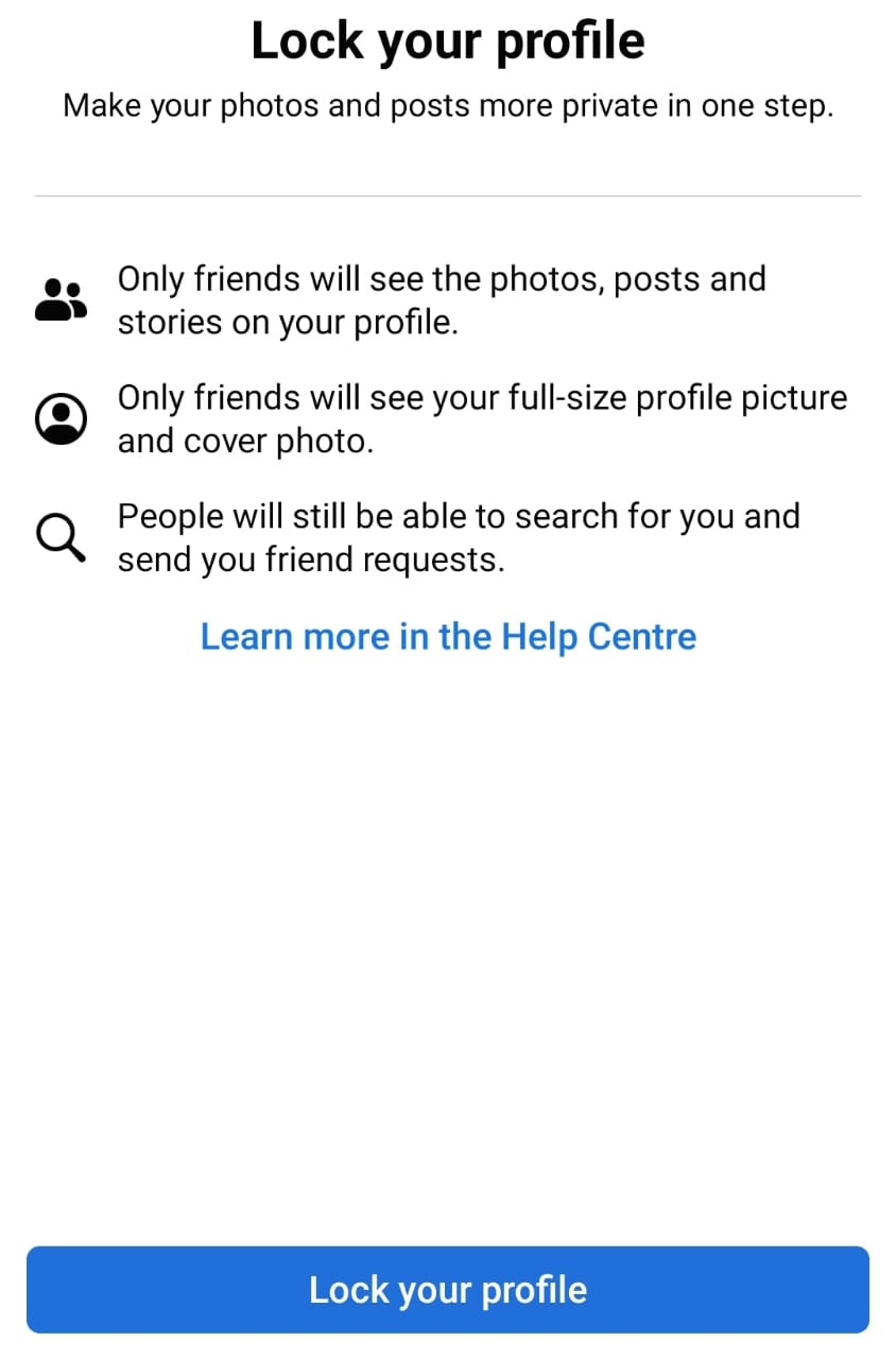 How to Lock Facebook Profile TechCult