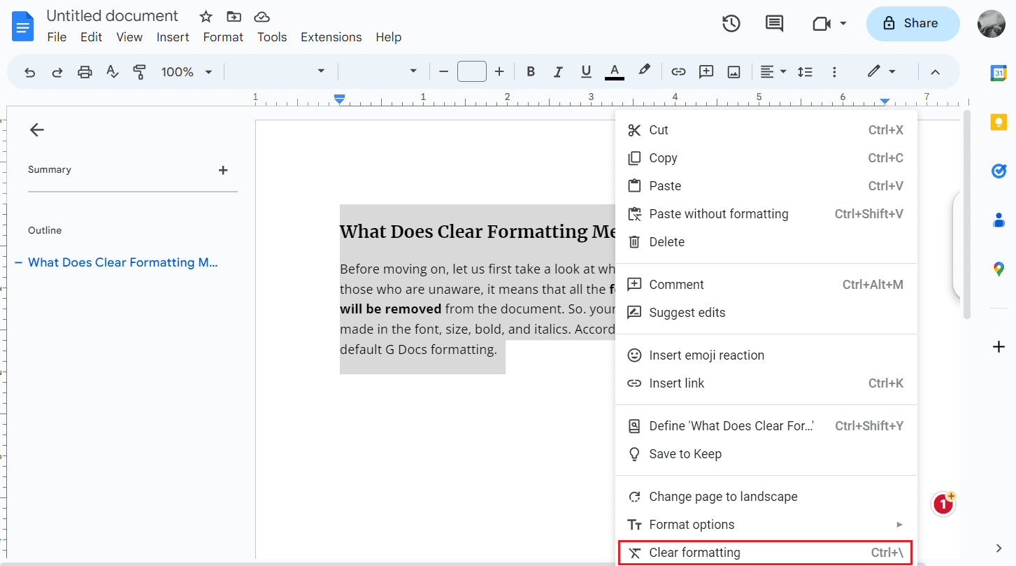 How to Clear Formatting in Google Docs TechCult