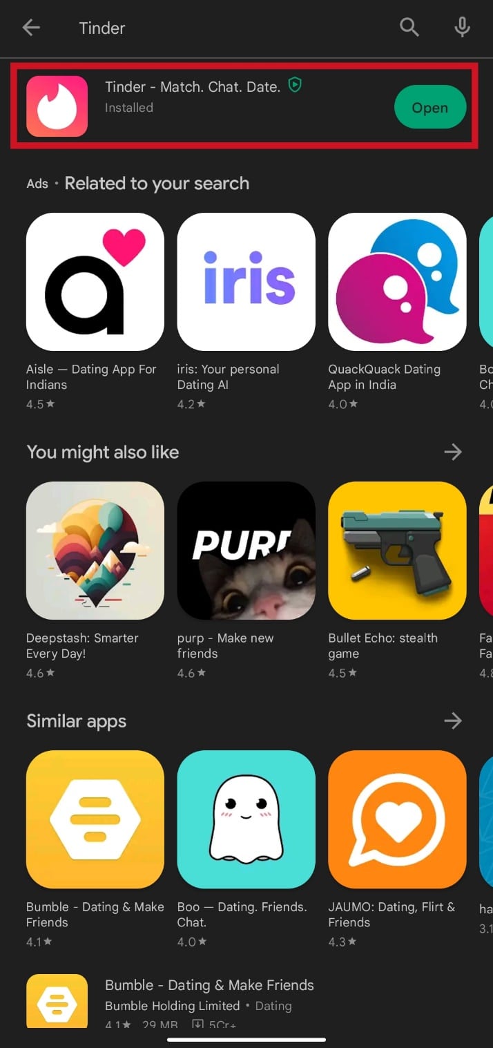 Fix Tinder Pictures Not Loading Error TechCult