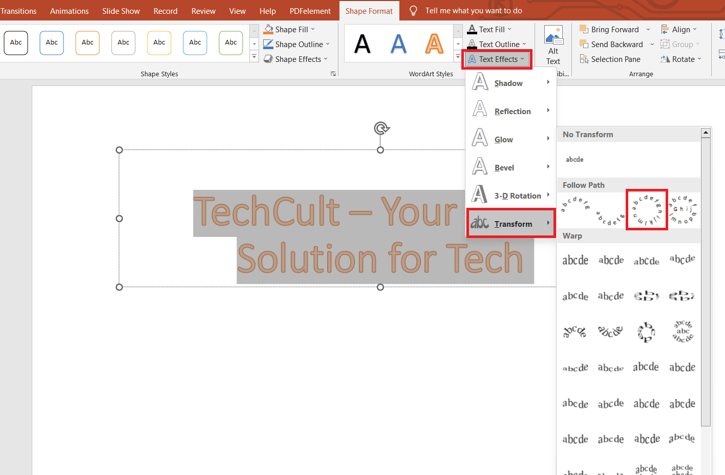 How to Curve Text in Google Slides TechCult