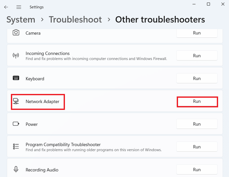 How to Run Network Adapter Troubleshooter on Windows 11 TechCult
