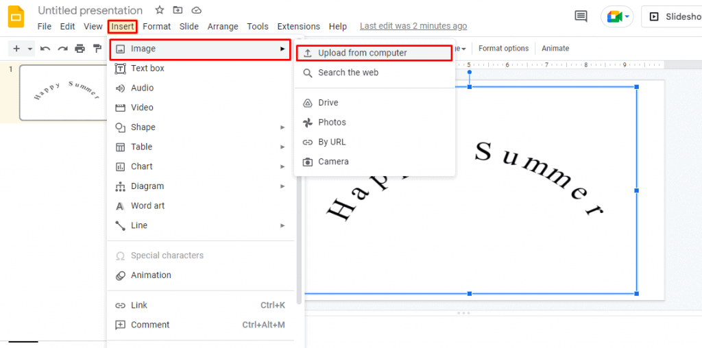 How to Curve Text in Google Slides TechCult