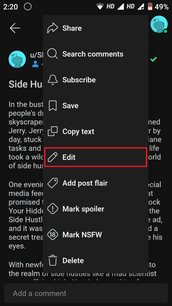 How To Edit a Reddit Post TechCult