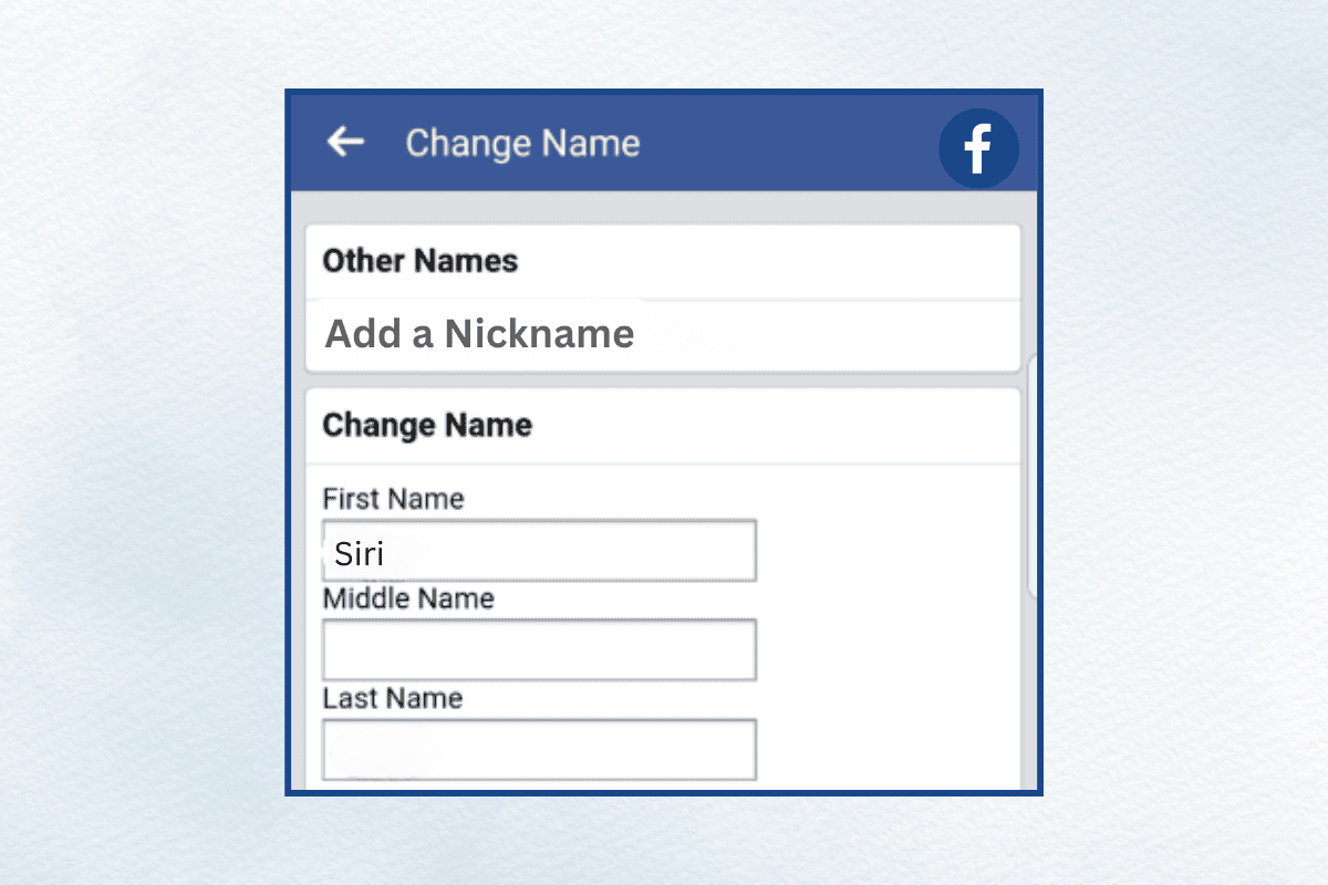 How to Add a Nickname on Facebook TechCult