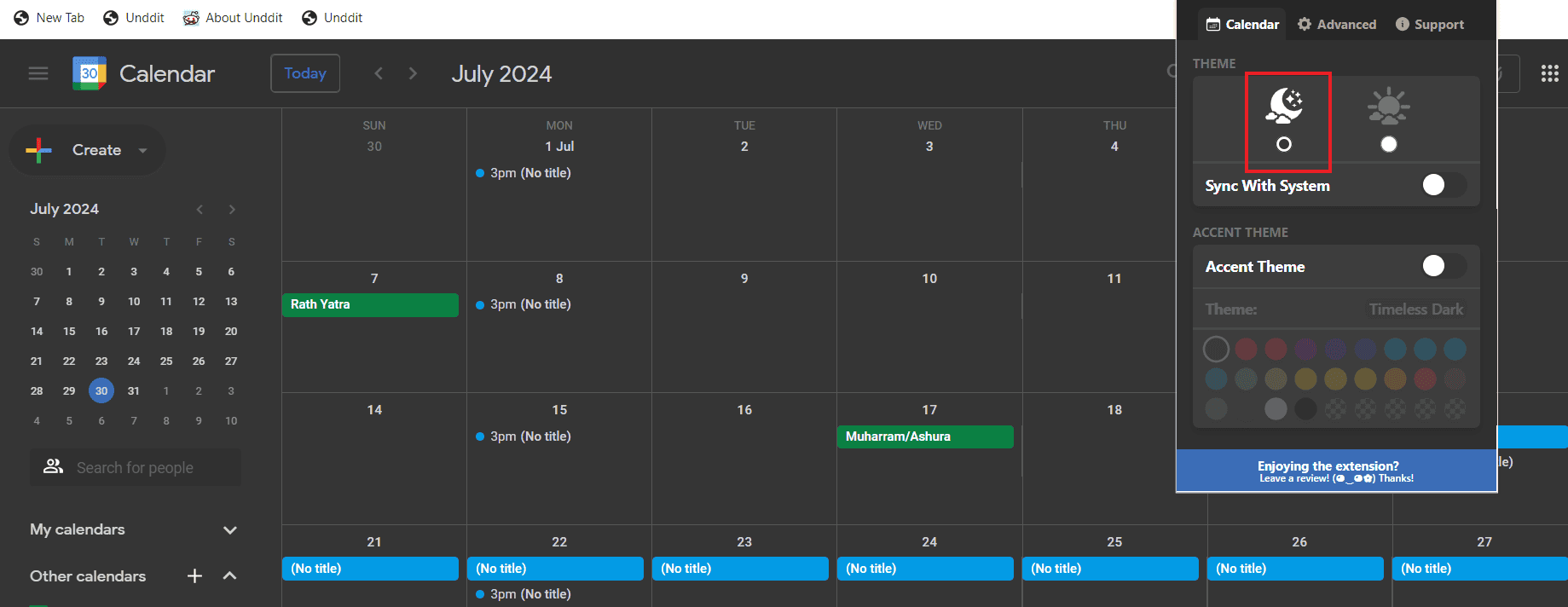 How to Enable Dark Mode on Google Calendar TechCult