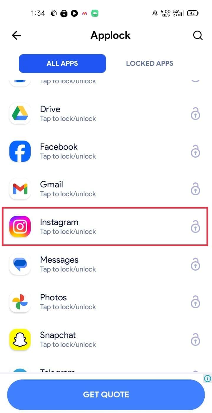 How to Lock Instagram App on Android TechCult
