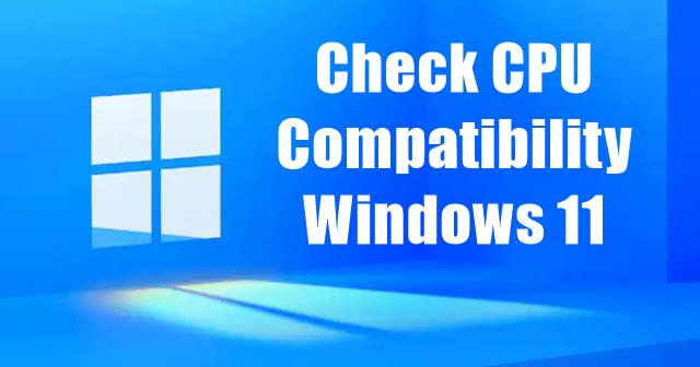 Windows processor requirements Windows 11 supported.