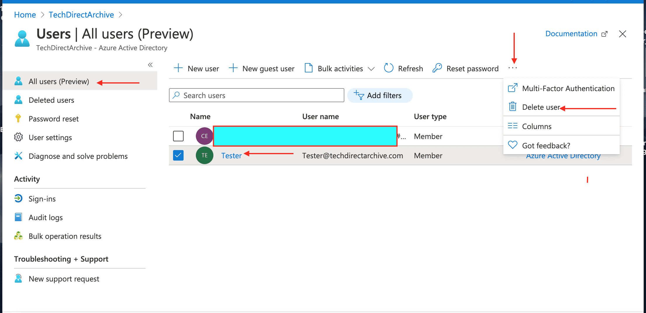 Add or delete users and set permissions in Azure AD - TechDirectArchive