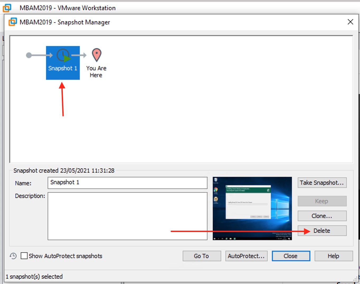 How to create and delete a snapshot on VMware Workstation Learn