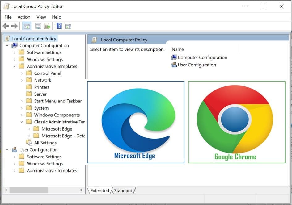 Group Policy Templates for Microsoft Edge and Google Chrome