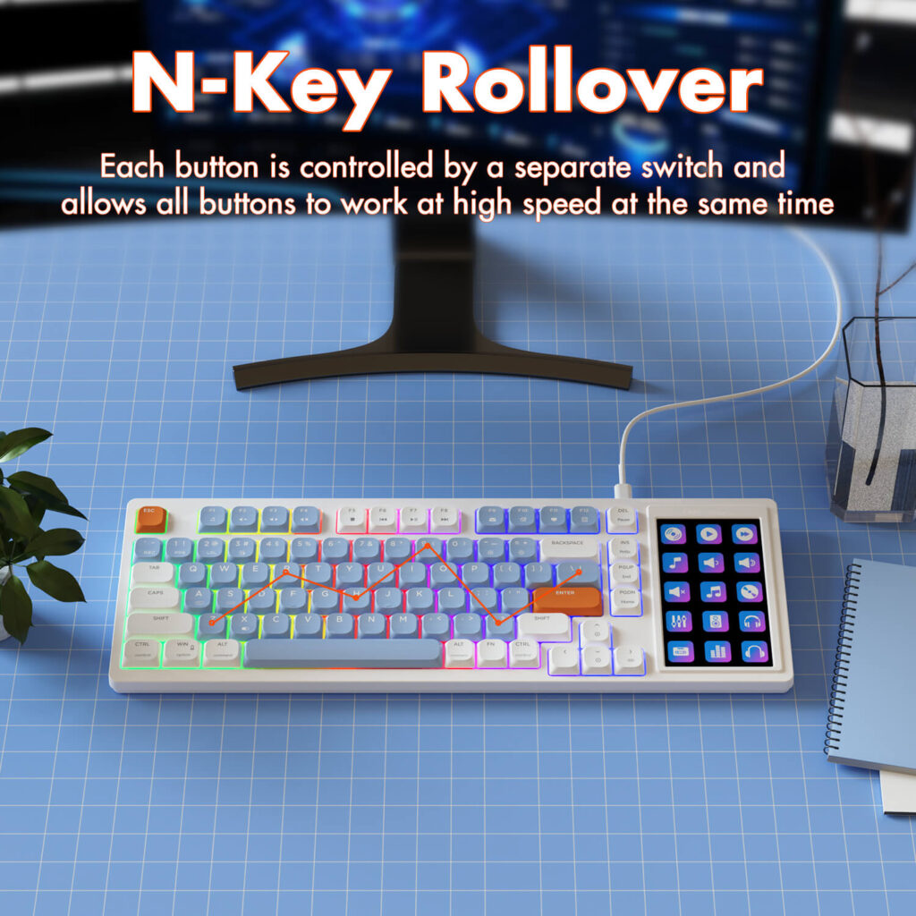 Ajazz AKP815 Touch Screen Mechanical Keyboard Tech Diversity