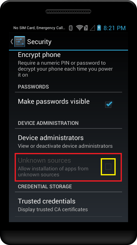 Allow installation of apps from unknown sources using DevAdmin Manager