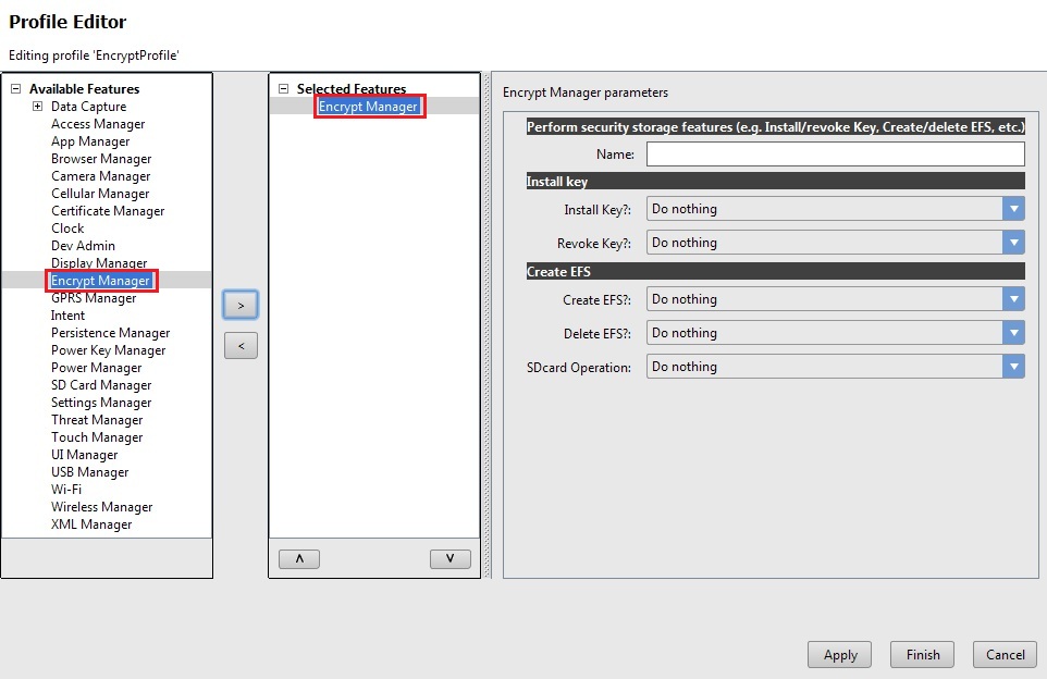 Creating Encrypted File System (EFS) using Encrypt Manager Zebra