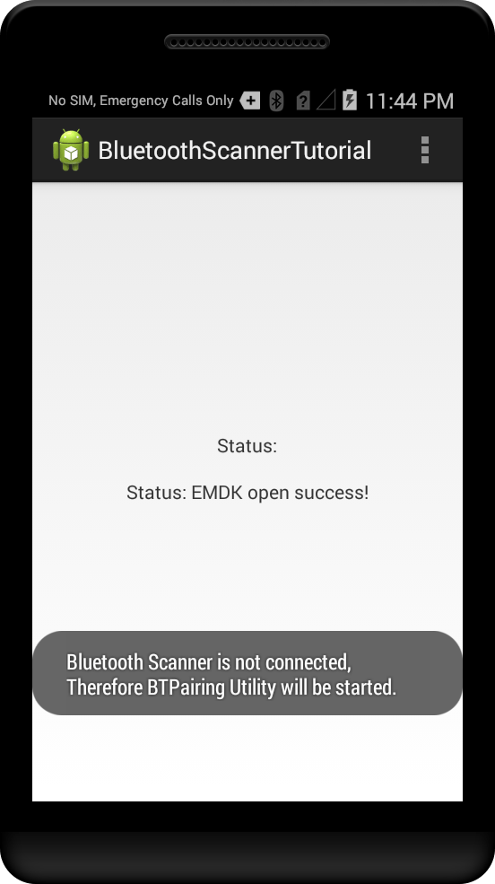 Pairing with Bluetooth Scanning device using Bluetooth Scanner API TechDocs