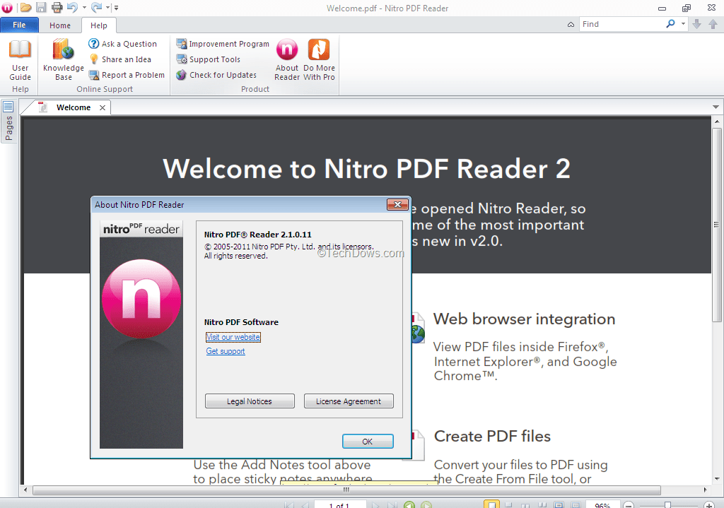 Nitro PDF Reader 2.1 Released with 64bit Support