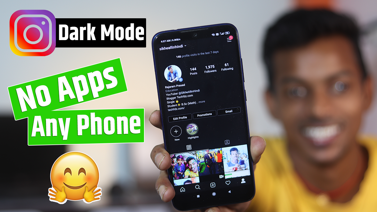 Instagram Dark Mode Instagram me Dark Theme Kaise Enable Kare TechFdz