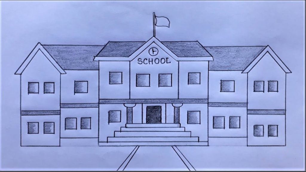 Best School Drawing For Kids School Drawing For Kids Tutorial