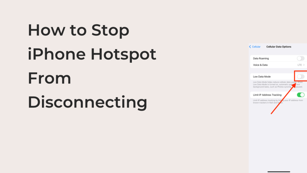 How to Stop iPhone Hotspot From Disconnecting Techfixhub