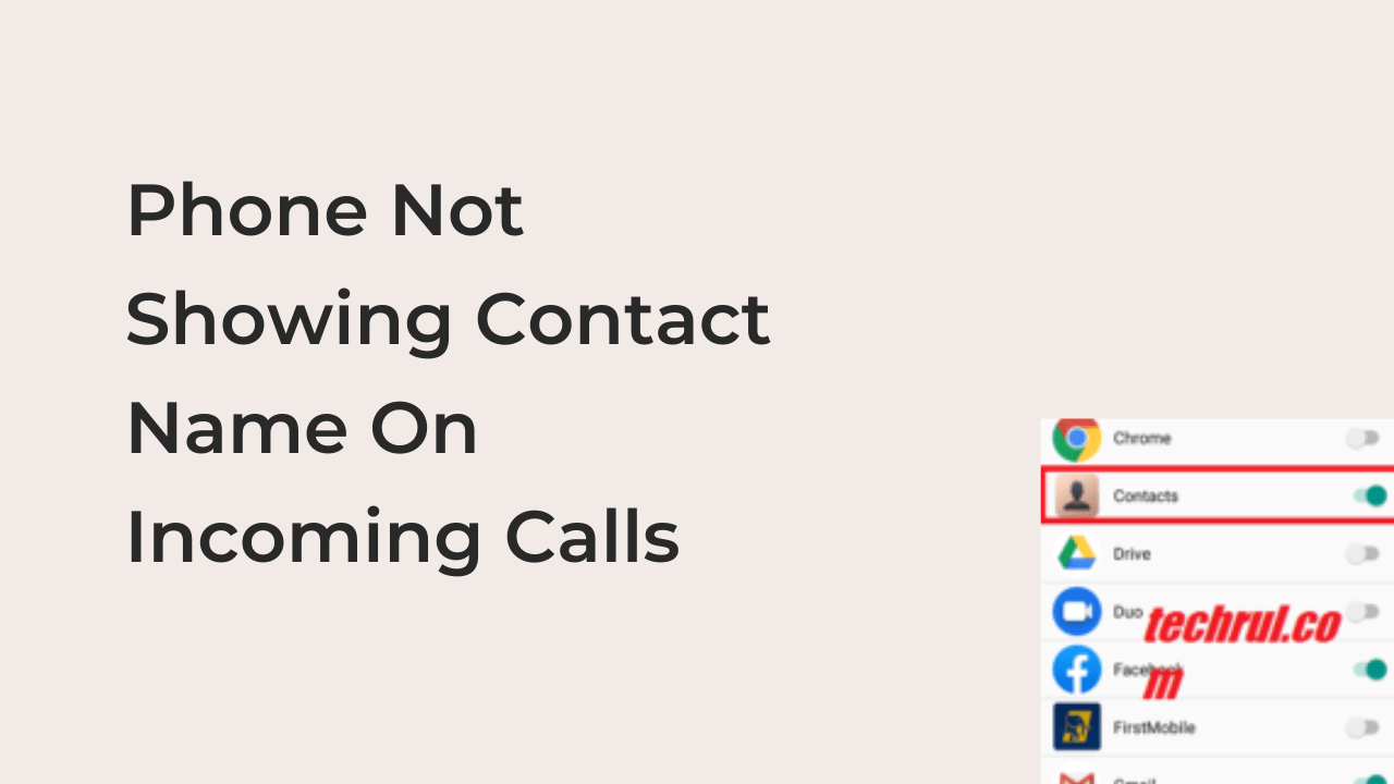 Phone Not Showing Contact Name On Calls Techfixhub