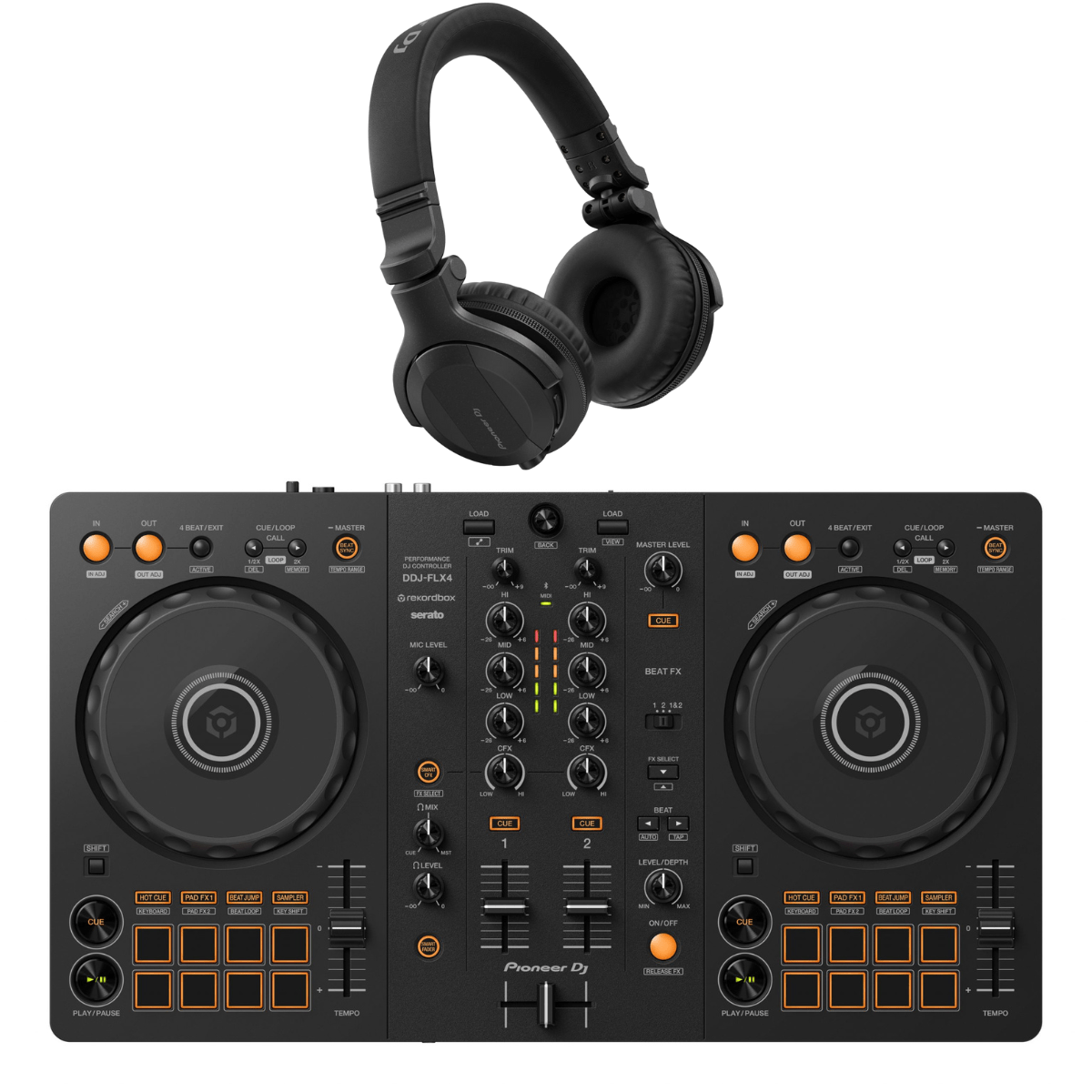 Pioneer DJ DDJFLX4 with HDJCUE1 Package techformusic