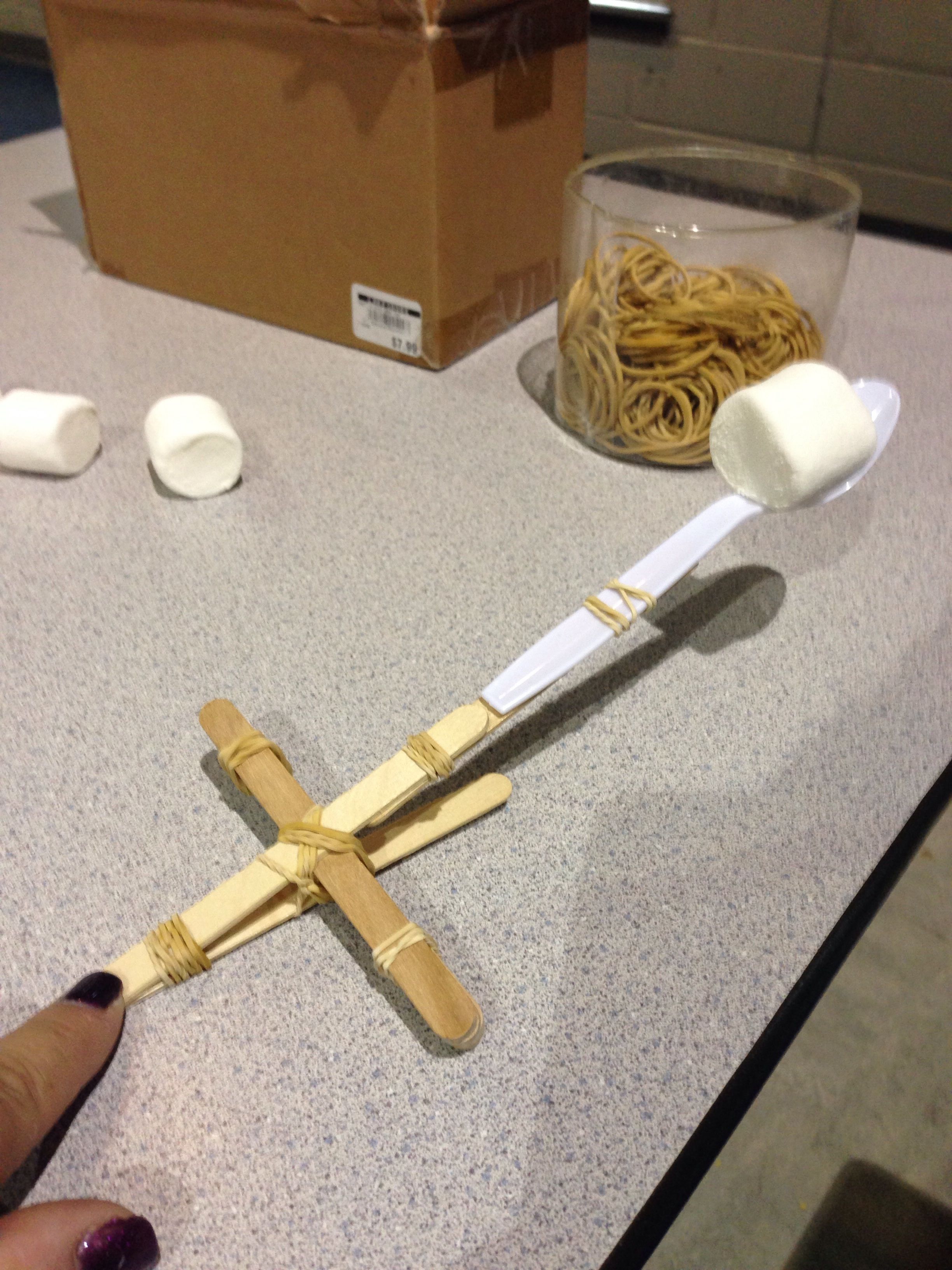 Dollar Store STEM Marshmallow Catapults Tech For Teachers