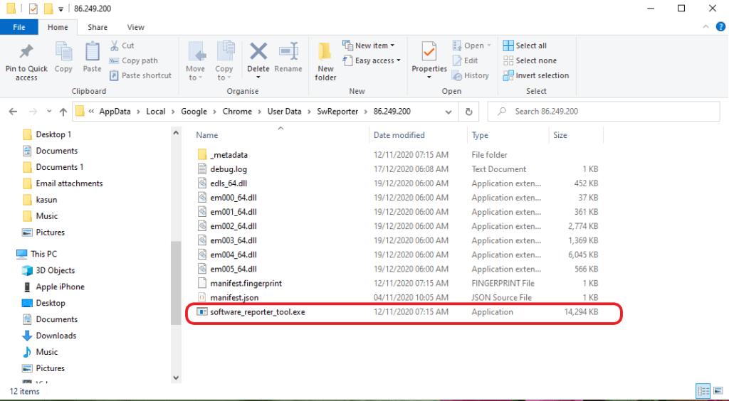 Software Reporter Tool