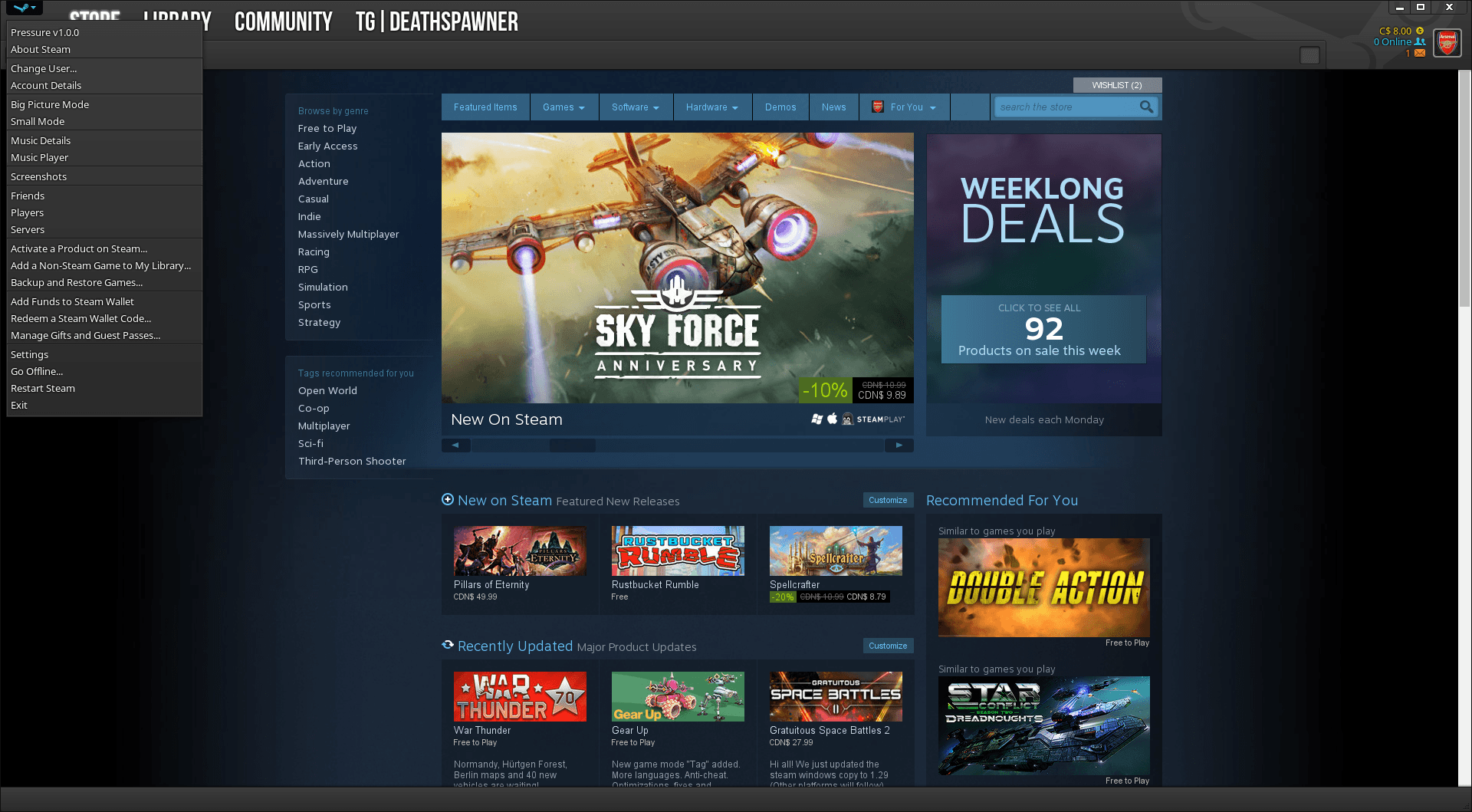 Dramatically Enhance The Look Of Your Steam Client With New ‘Pressure