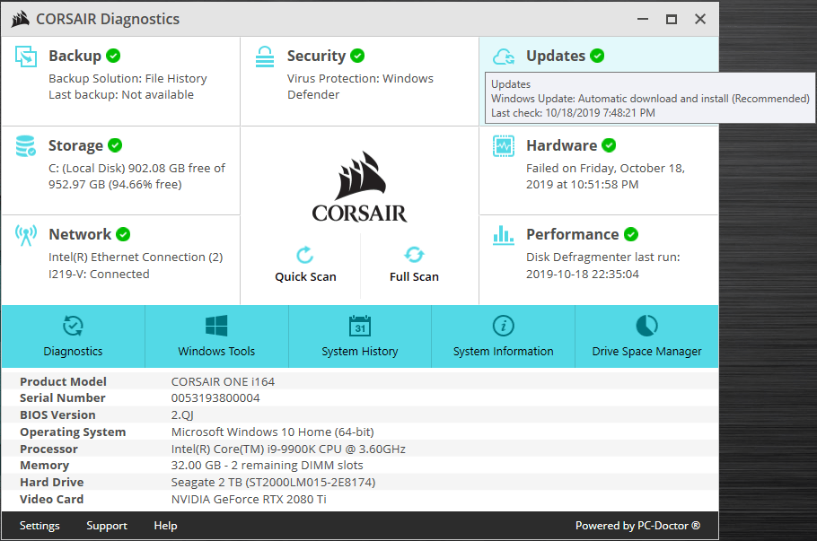 Corsair ONE i164 Compact Gaming PC Review Techgage