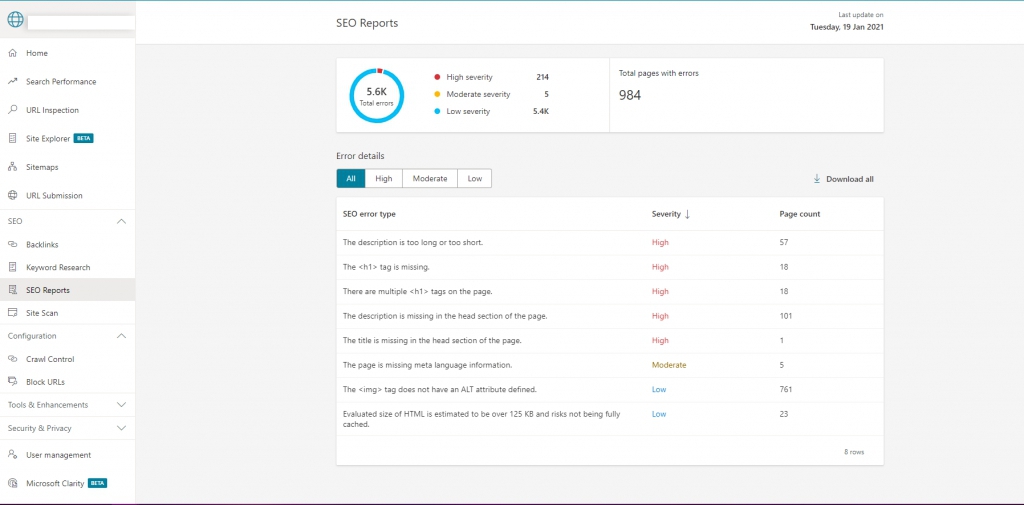 Bing Webmaster Tools SEO Tools Bing Webmaster Tools SEO Tools