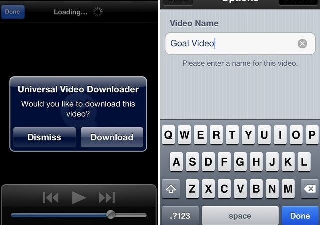 Universal Video Downloader, a Cydia app to download videos on iPhone