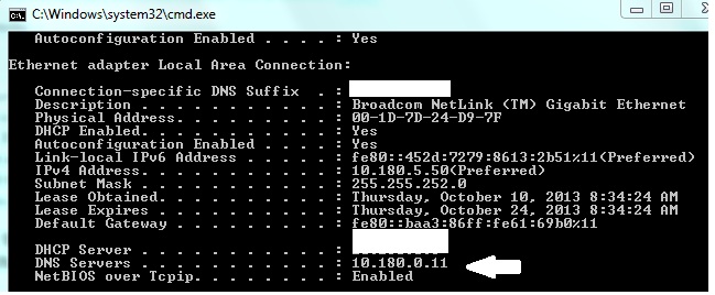 How to find out What DNS server is configured on your