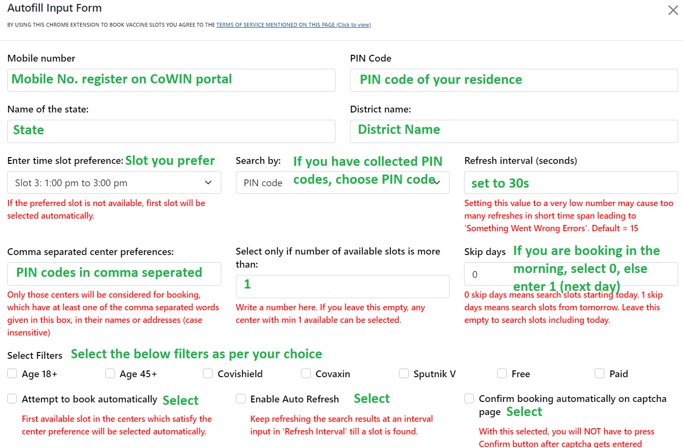 Book Covid19 Vaccination Slot Faster using Cowin Booking extension Techglimpse