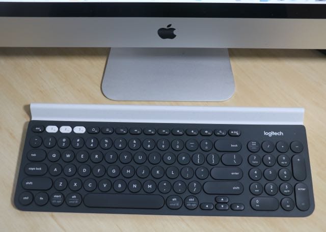 Logitech K780 wireless keyboard connects to your devices and puts them