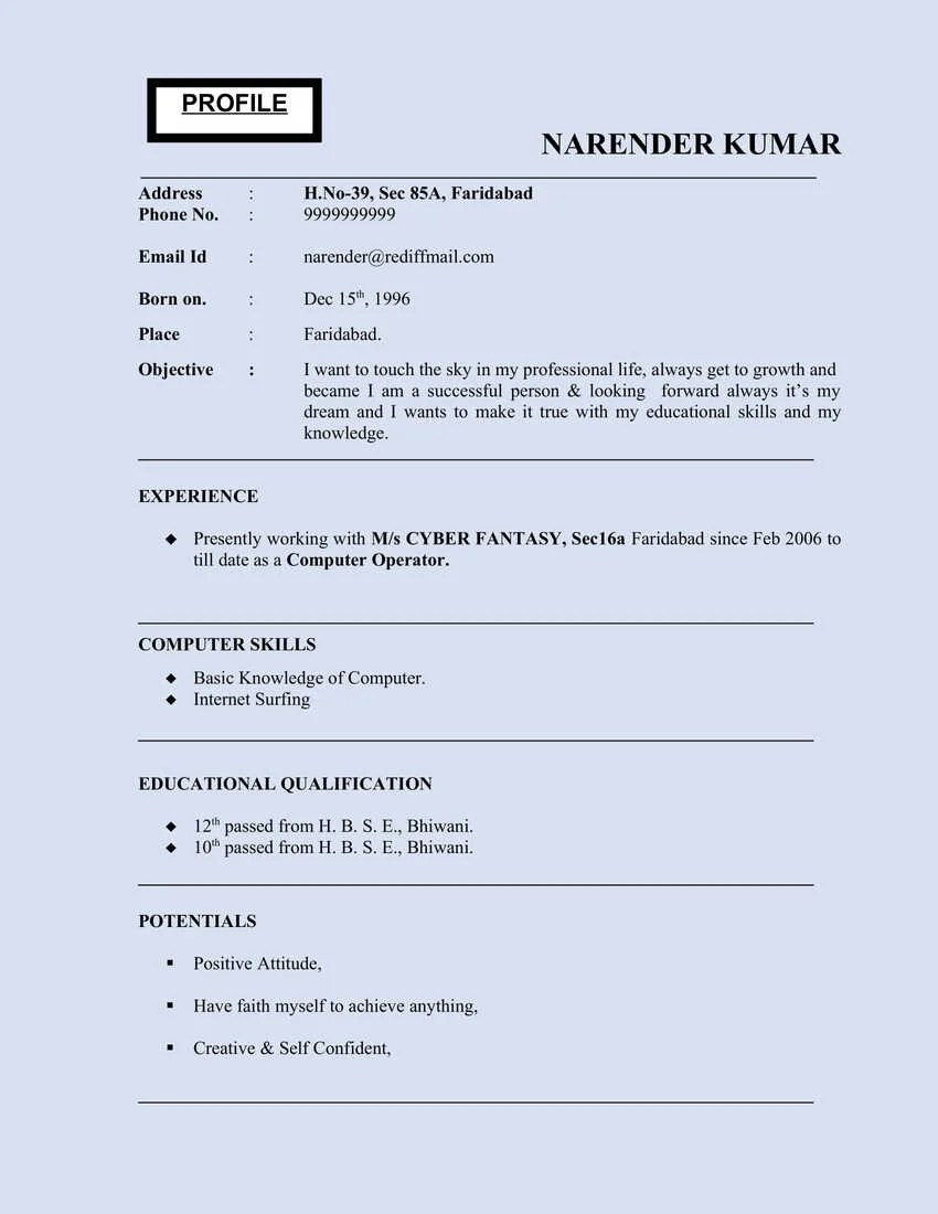 20+ Computer Operator Resume CV Templates in Word (.docx)