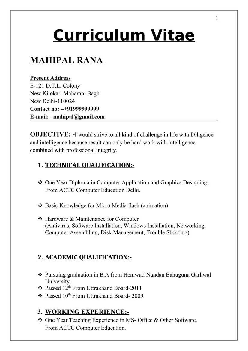 20+ Computer Operator Resume CV Templates in Word (.docx)