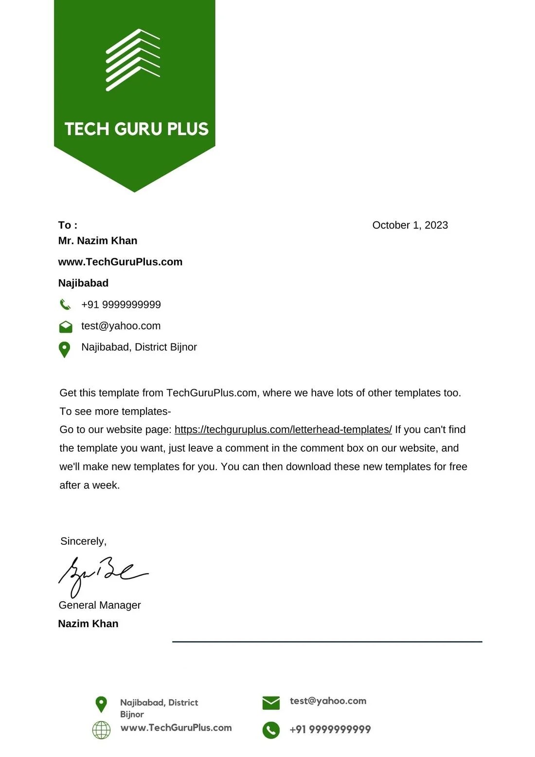 Letterhead Design to Print Invoice