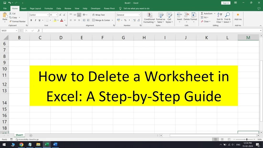 How to Delete a Worksheet in Excel A StepbyStep Guide