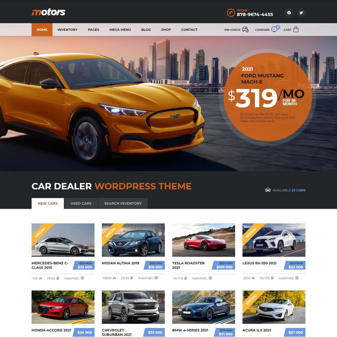 18 Best Automotive Car Dealership WordPress Themes WordPress Themes