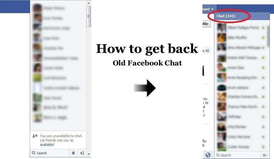 How to get back old Facebook Chat