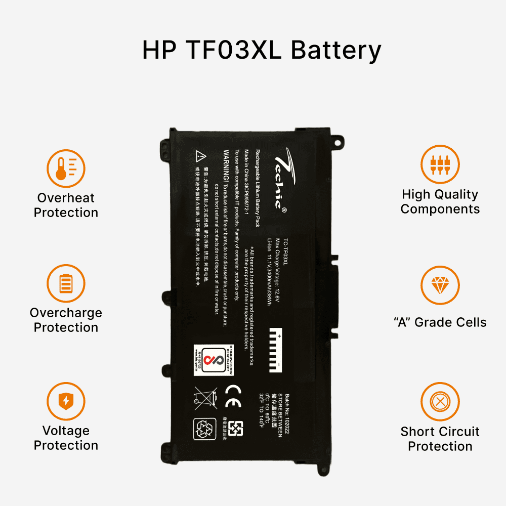 High Quality HP TF03XL Battery For HP Pavilion 14BF, 14BK, Pavilion