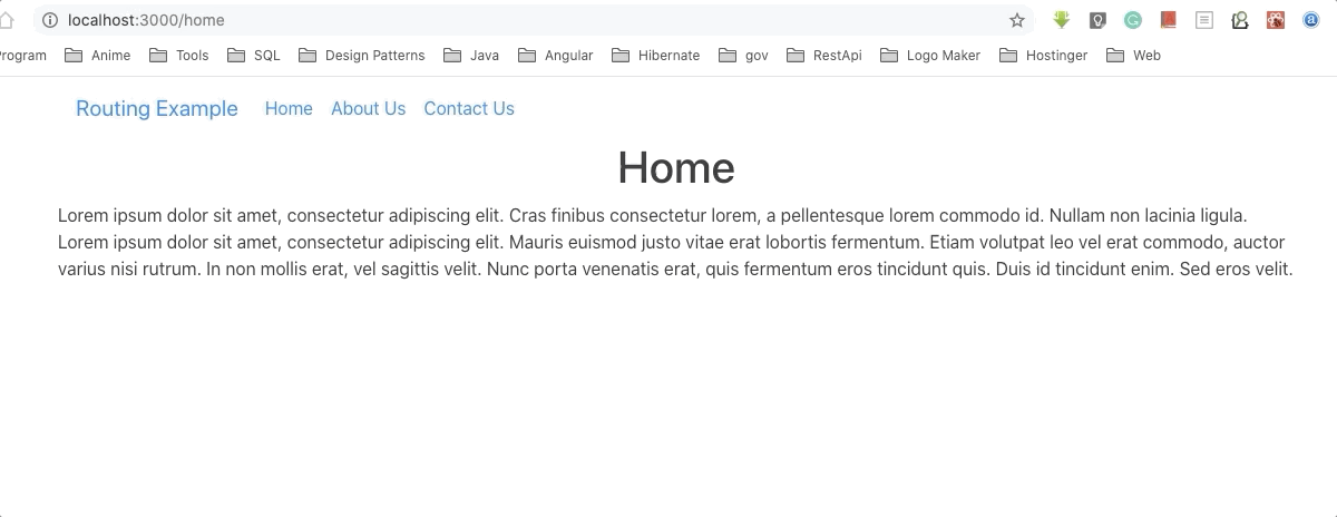 Basic of Routing in react
