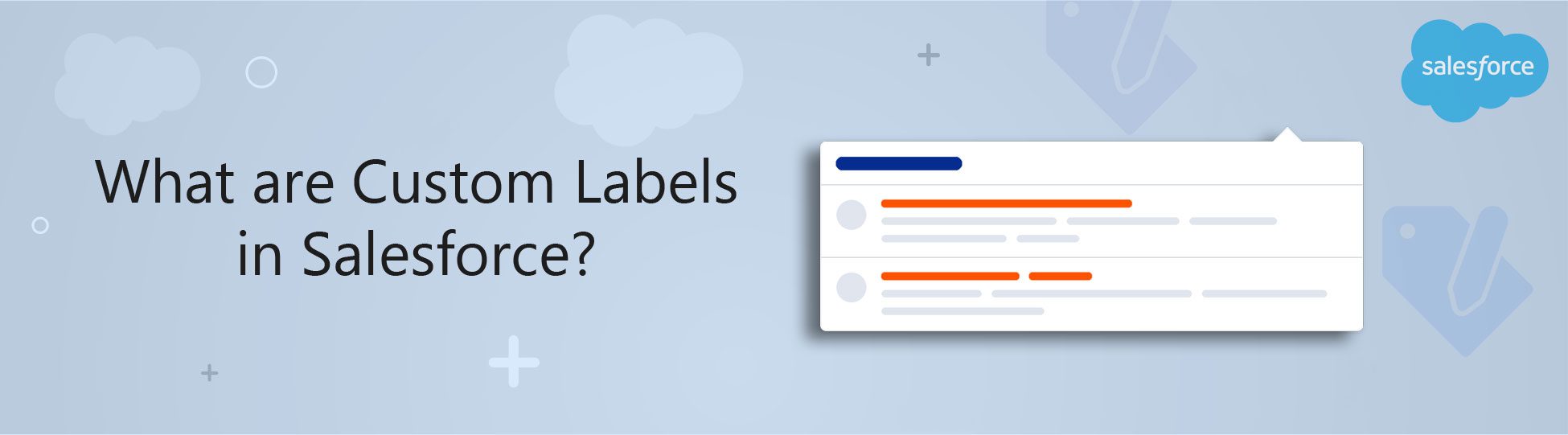 What are Custom Labels in salesforce?