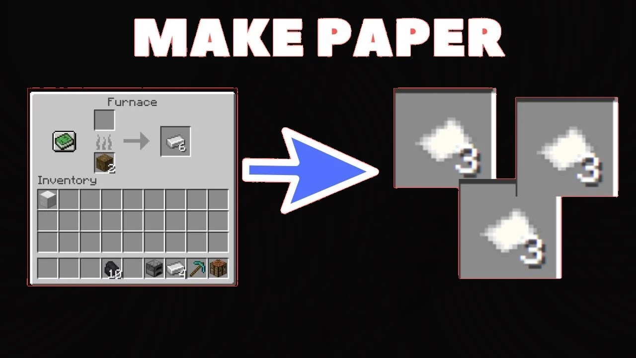 How to Make Paper in Minecraft Crafting Guide