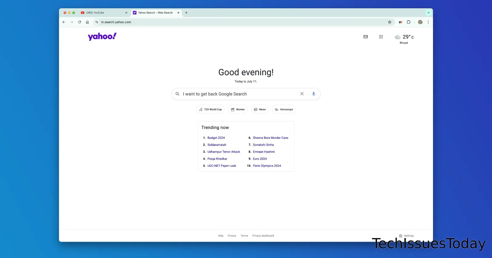 How to remove Yahoo Search from Google Chrome