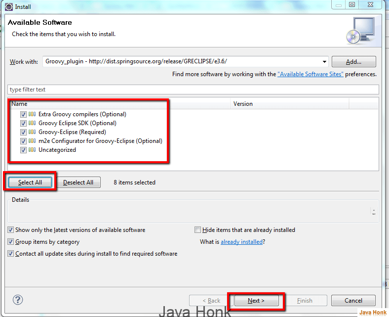 Install software eclipse Techi Works
